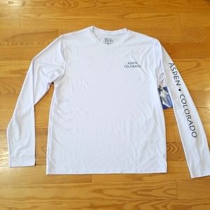 Aspen Colorado UPF50 Unisex Sun Shirt White Small NWT